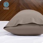 Bare Home Microfiber Body Pillow Cover with Envelope Closure Taupe