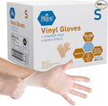 Med PRIDE Vinyl Gloves| 4.3 mil Thick, Powder-Free, Non-Sterile, Heavy Duty Disposable Gloves| Medical, Food Hand