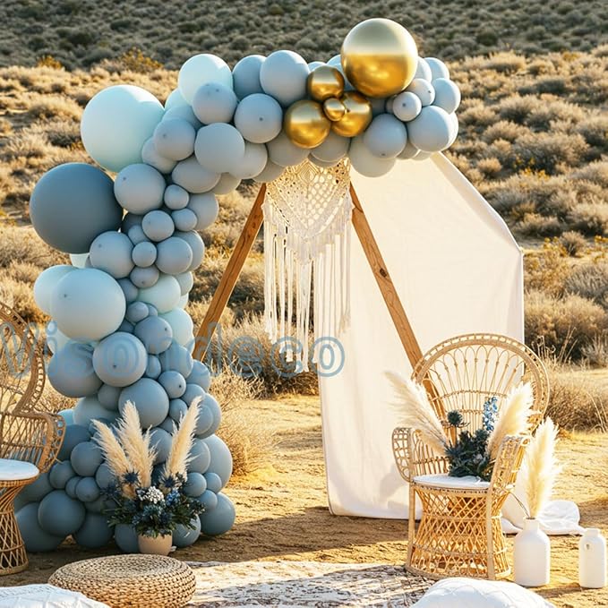 Dusty Blue Balloon Arch Kit - Image 7
