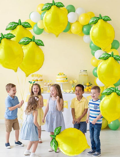10Pcs Lemon Foil Balloons, Lemonade Balloons - Image 6