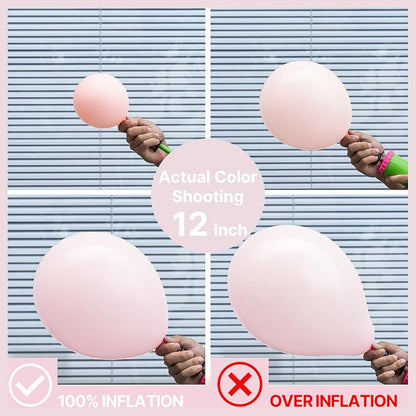 PartyWoo Pale Pink Balloons 50pcs Light Pastel Baby Pink Color | Balloons - Image 3