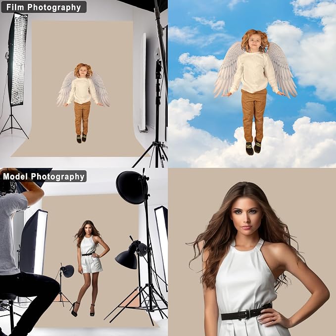 Beige Photography Backdrop for Photoshoot, 7x10 FT | Versatile Studio Photo - Image 4