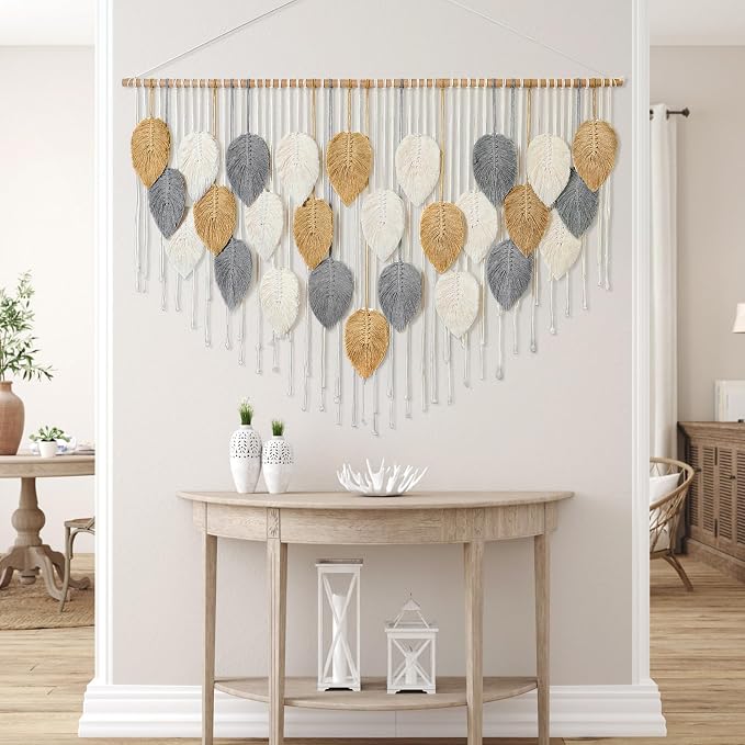 Large Macrame Wall Hanging Boho Woven Tapestry Chic Modern Home Decorations | - Image 7