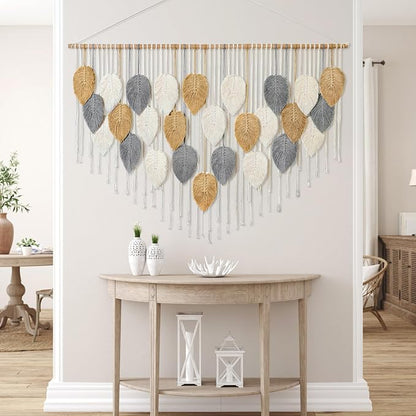 Large Macrame Wall Hanging Boho Woven Tapestry Chic Modern Home Decorations | - Image 7