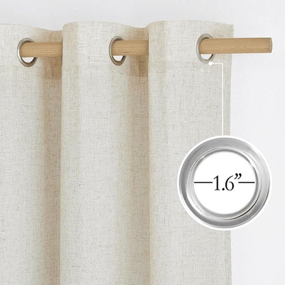 NICETOWN Natural Linen 102 inch Curtains - Image 2