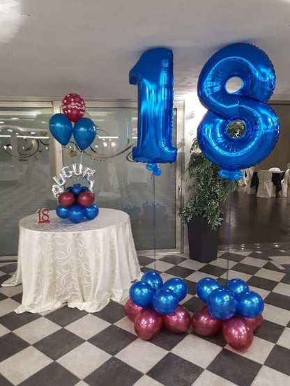 Number Balloons 40 Inch Dark Blue Number 19 - Image 3