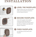 Dryer Vent Cover Outside 4 inch, Magnetic Door Design, Durable Airflow Vent with Lint Trap Screen, Thickened Material, 7 inch x 7 inch Size, Brown