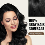 Black Hair Dye Shampoo- Gray Coverage, Herbal Natural 3 in 1 Hair Color Shampoo for Men & Women