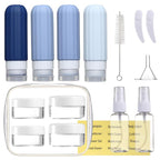 16 Pack Travel Bottles for Toiletries, Leakproof Travel Containers for Toiletries, TSA Approved Silicone Travel Accessories Squeezable Refillable 3oz for Shampoo Conditioner Lotion