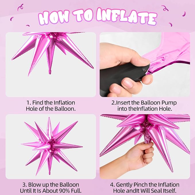 Pink and Purple Balloons, 12 Inch Pastel Pink Metallic Purple Latex Balloons - Image 3