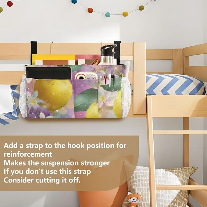 Bedside Caddy Metal Frame Hanging Organizer Bunk Bed Dorm Accessories Hook And - Image 6