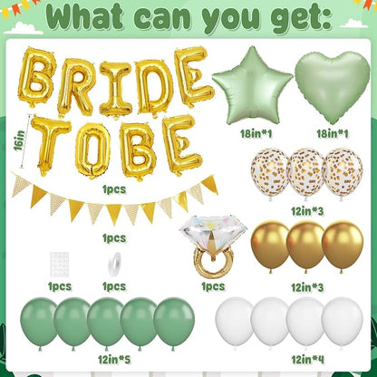 Sage Green Bachelorette Party Decorations - Image 2