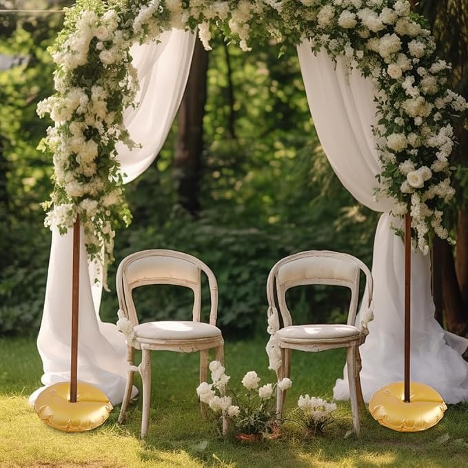 8 Pack Golden Water Bag for Wedding Arch Stands, Heavy Duty Water-Filled Base - Image 4