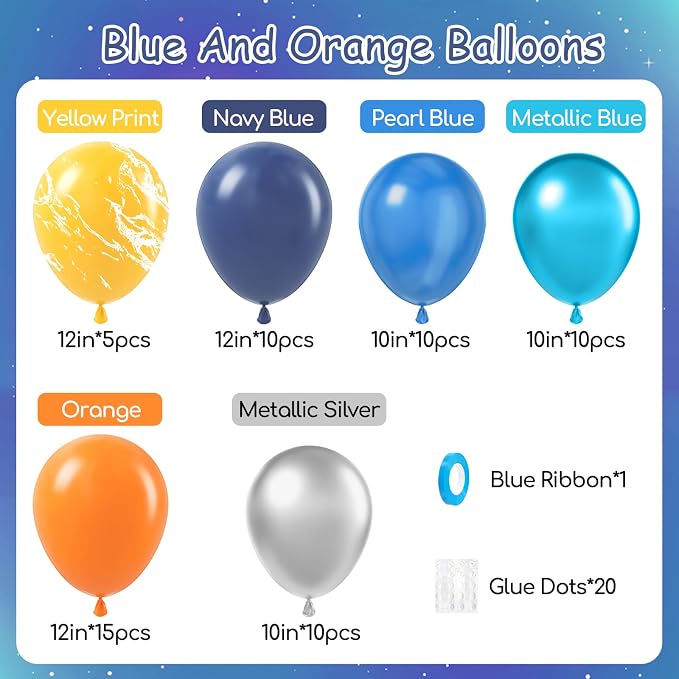 60pcs Space Balloons 12inch - Image 3