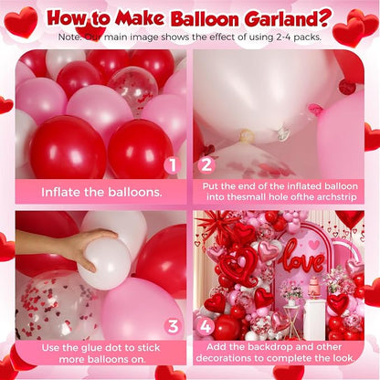 171pcs Valentines Day Balloons Garland Arch Kit - Image 3