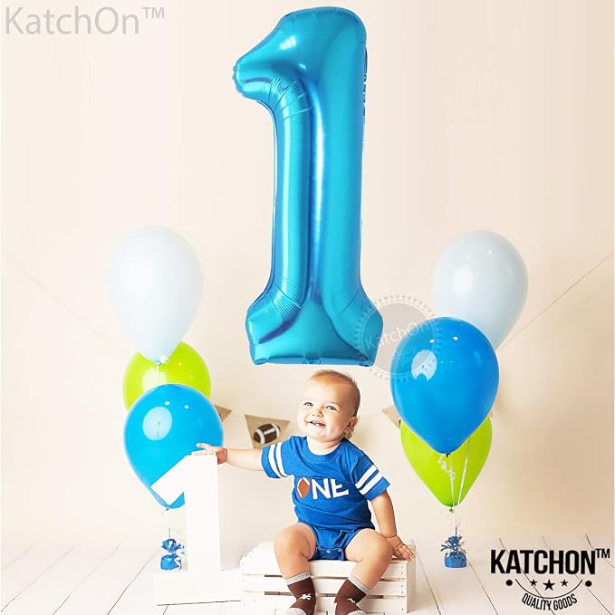 KatchOn Blue Number 1 Balloon for 1st Birthday Decorations - Image 8