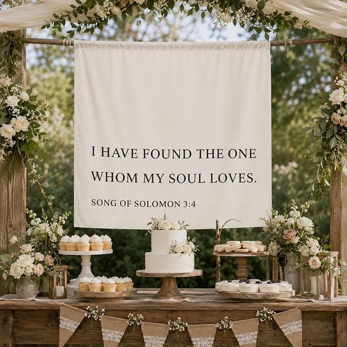 Chumia Christian Wedding Banner I Have Found The One Whom My Soul Loves Song of by Chumia