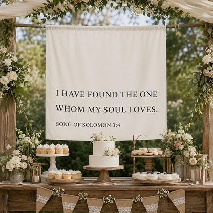 Chumia Christian Wedding Banner I Have Found The One Whom My Soul Loves Song of by Chumia
