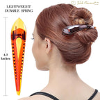 RC ROCHE 6 Pcs Duck Bill Alligator Hair Clips for Women Sectioning Flat Claw Long Thick Hair Inner Teeth Curved Styling Jaw Strong Secure Grip Salon, Medium Brown