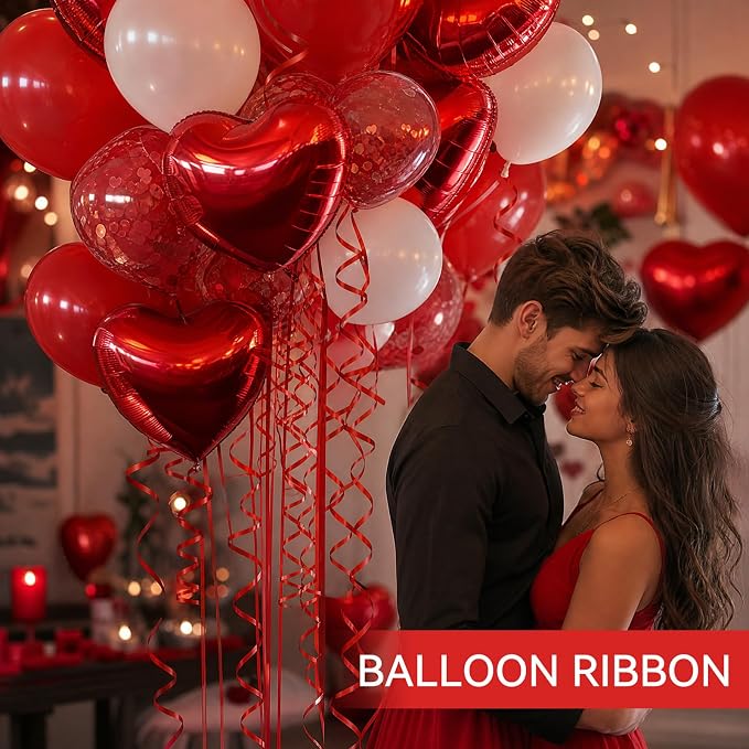 TONIFUL 500 Yards Bright Red Curling Ribbon Metallic Party Balloon String | - Image 4