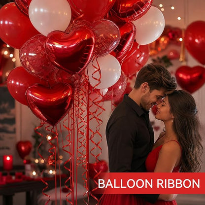 TONIFUL 500 Yards Bright Red Curling Ribbon Metallic Party Balloon String | - Image 4