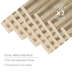 WENNALIFE Tape in Hair Extensions Human Hair, 40pcs 100g 18 inch Ash Brown with Platinum Blonde Highlights Remy Hair Straight Tape in Extensions Invisible Reusable Real Hair