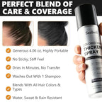 Root Touch Up Hair Color Spray–4oz, Sweat-Resistant & Natural, Instant Gray Hair Cover Up, Temporary Root Concealer Hair Filler Dye Spray for Hairline, Scalp&Thinning–Natural Black–Women & Men