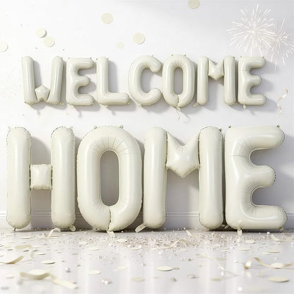 40 Inch Beige WELCOME HOME Letter Balloon by Togvu