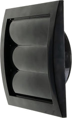 Repa Market 4 Inch Black Dryer Vent Hood/Duct Cover for Walls or Ducting/ABS Plastic Grille with Flaps & Insect Screen/Exhaust and Dryer Vent Covers for Indoor & Outdoor Use