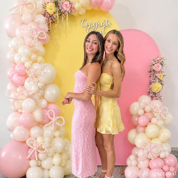 Pink and Yellow Balloon Arch Kit - Image 2