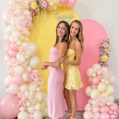 Pink and Yellow Balloon Arch Kit - Image 2