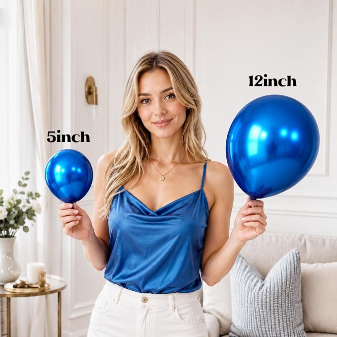 Metallic Blue Balloons - Image 6