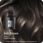 BOLDIFY Hairline Powder - Root Touch Up Hair Color for Gray Coverage - Bald Spot Concealing Hair Powder for Women & Men - 24-Hour Stain-Proof - Ash Brown