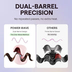 Wavytalk Power Wave Hair Crimper, Curling Iron Hair Crimper Waver, Ventilation Design for Less Damage, Ionic Reduces Frizz, Effortless-Curler, Dual Voltage Crimping Iron, Pink
