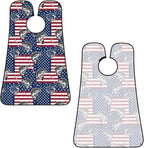 Waterproof Beard Grooming Bib, American Bass Fishing Lure Flag Shave Bib, Non-Stick Hair Catcher for Shaving Trimming, Apron Essential for Men Dad