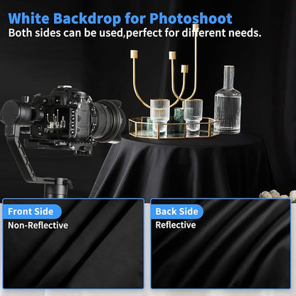 HEMMOTOP Black Photo Backdrop, Large Photography Background Screen - Image 3