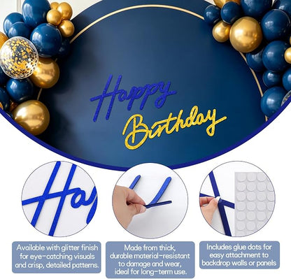TONIFUL Happy Birthday Sign for Backdrop - Image 2