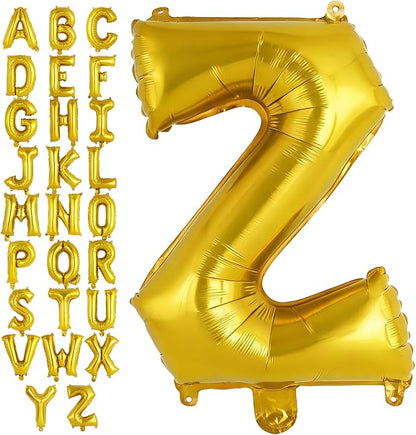 Gold Letter Z Balloons, 40 Inch Large Foil Letter Balloons, Custom Phrase by YOTHORN
