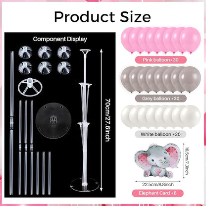 6 Sets Elephant Baby Shower Balloon Stand Kit - Image 3