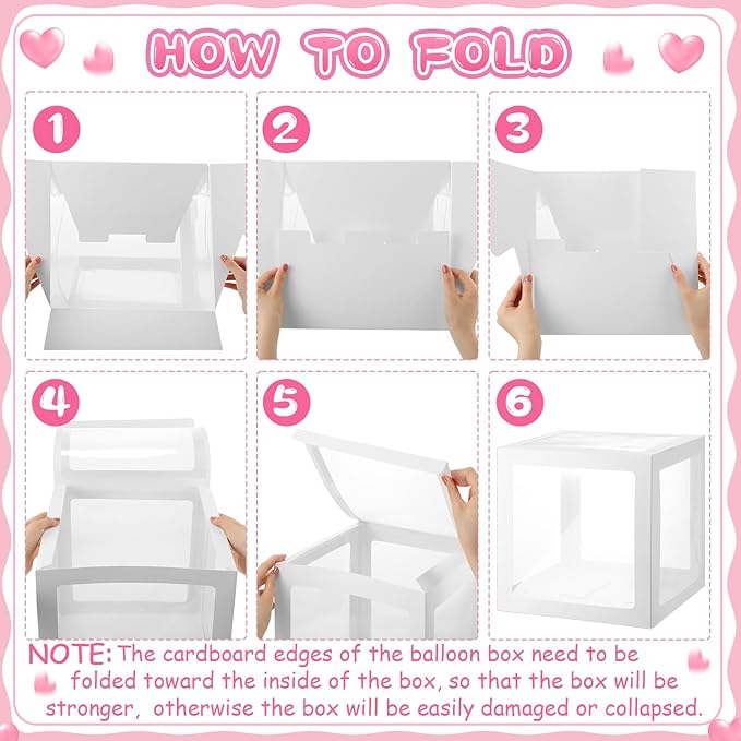 Thyle 12 Pcs Transparent Balloon Boxes Clear Balloon Boxes - Image 3