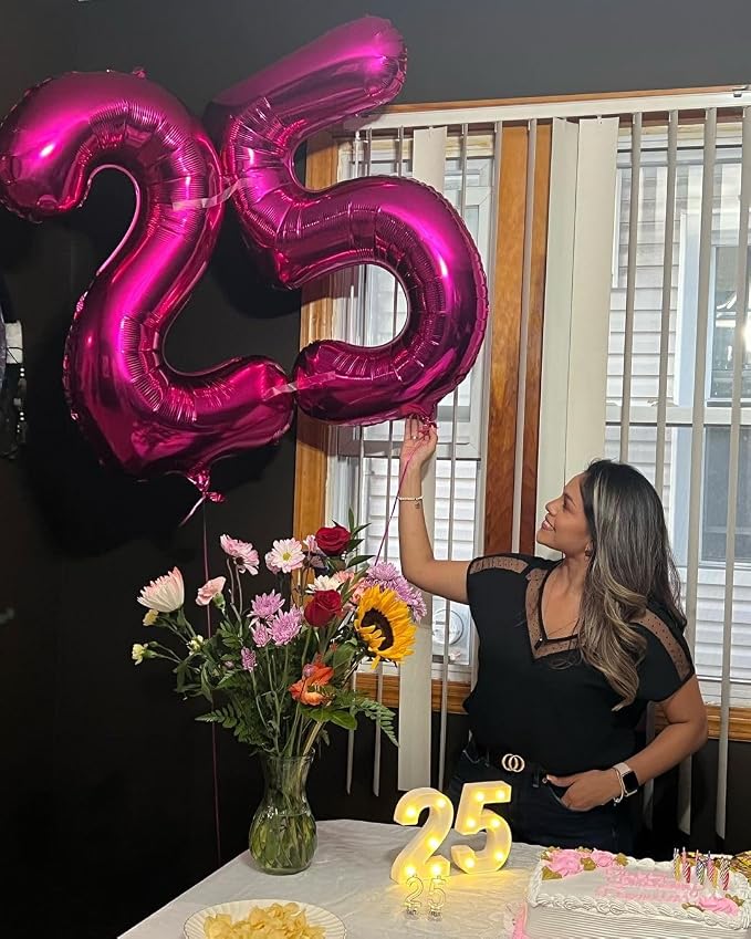 Hot Pink 5 Balloon - Image 3