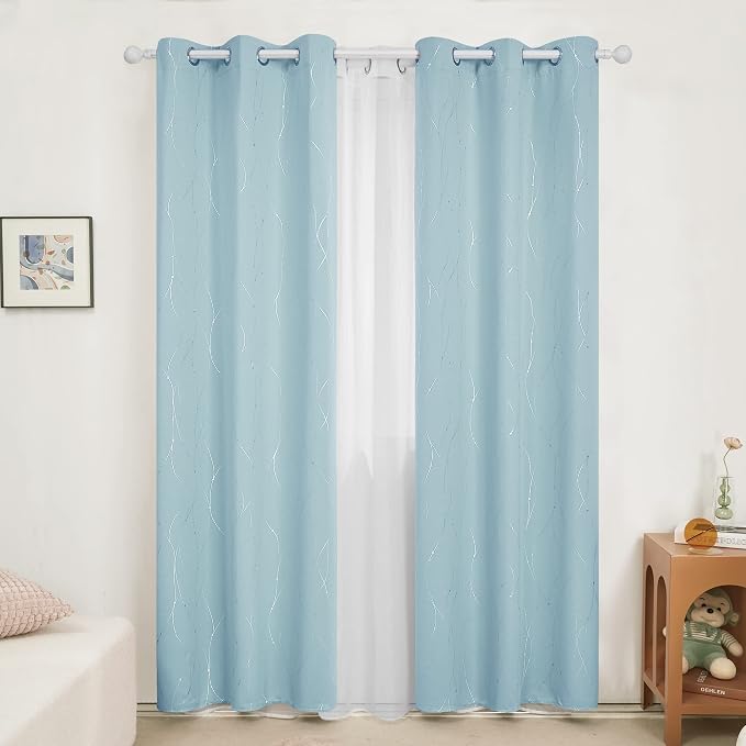 Deconovo Living Room Curtains 84 Inches Long, Thermal Insulated, Room Darkening - Image 3