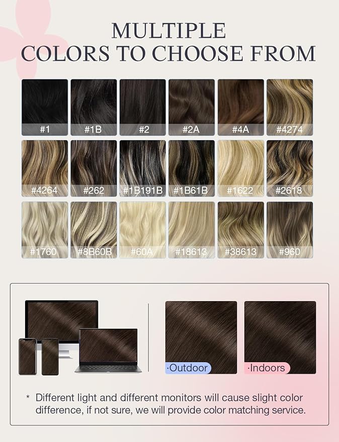 DOORES Invisi Edge Human Hair Extensions Tape in, Chocolate Brown 10 Injection Tape-ins with 10 Injection Tape-ins 50g 24 Inch, Injected Tape in Extensions Virgin Human Hair