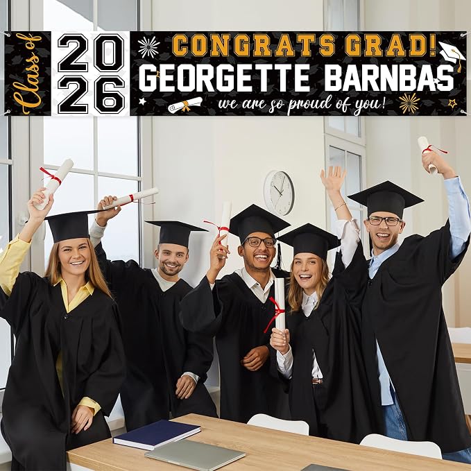 Graduation Congratulations Banner Decorations, Class 2026 Personalized - Image 6
