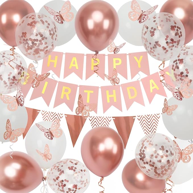 Rose Gold Birthday Decoration by Unknown