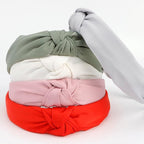 VELSCRUN 5 Pack Satin Headbands, Wide Knotted Headbands for Women - Soft, Non Slip Hair Bands, Hair Accessories for Womens, Sisters, Girls, Fashion Headband