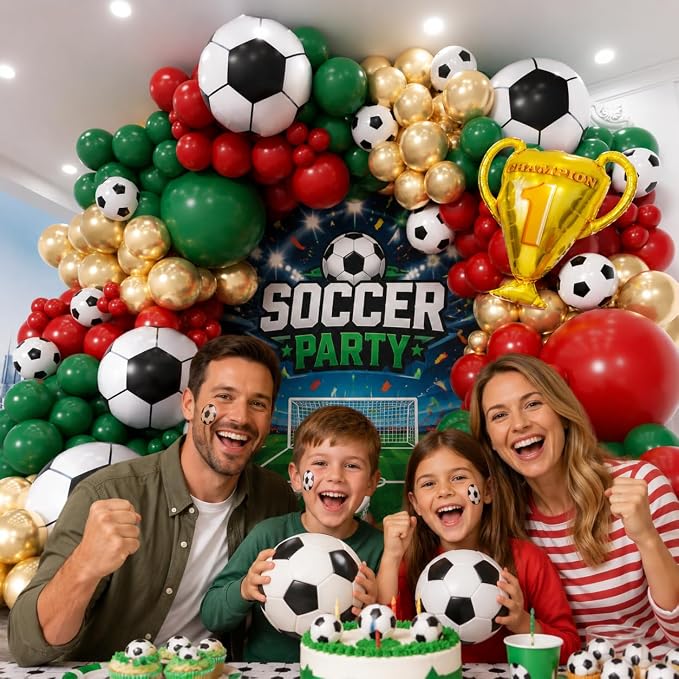 Soccer Party Decorations 160Pcs, World Soccer Balloon Garland Arch Kit - Image 7