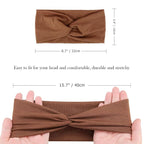 Elastic Knotted Headbands for Women Criss Cross Head Bands for Women's Hair Non Slip Boho Wrap Twisted Hair Accessories