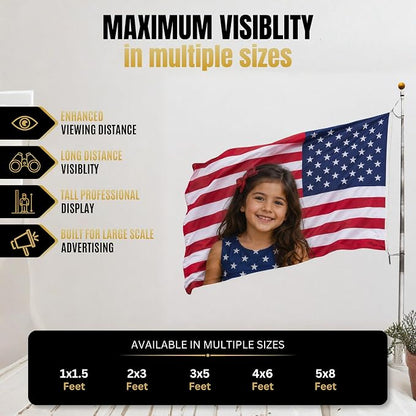 Custom Flag with Face on It by BCB Print; Custom Flag with Picture; - Image 3