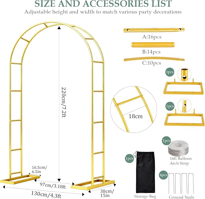 WellSign Balloon Arch Stand 7.2FTx4.3FT Trellis - Image 4